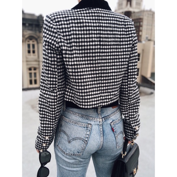 Last 1✨Dara Houndstooth Cropped Jacket - Picture 3 of 8